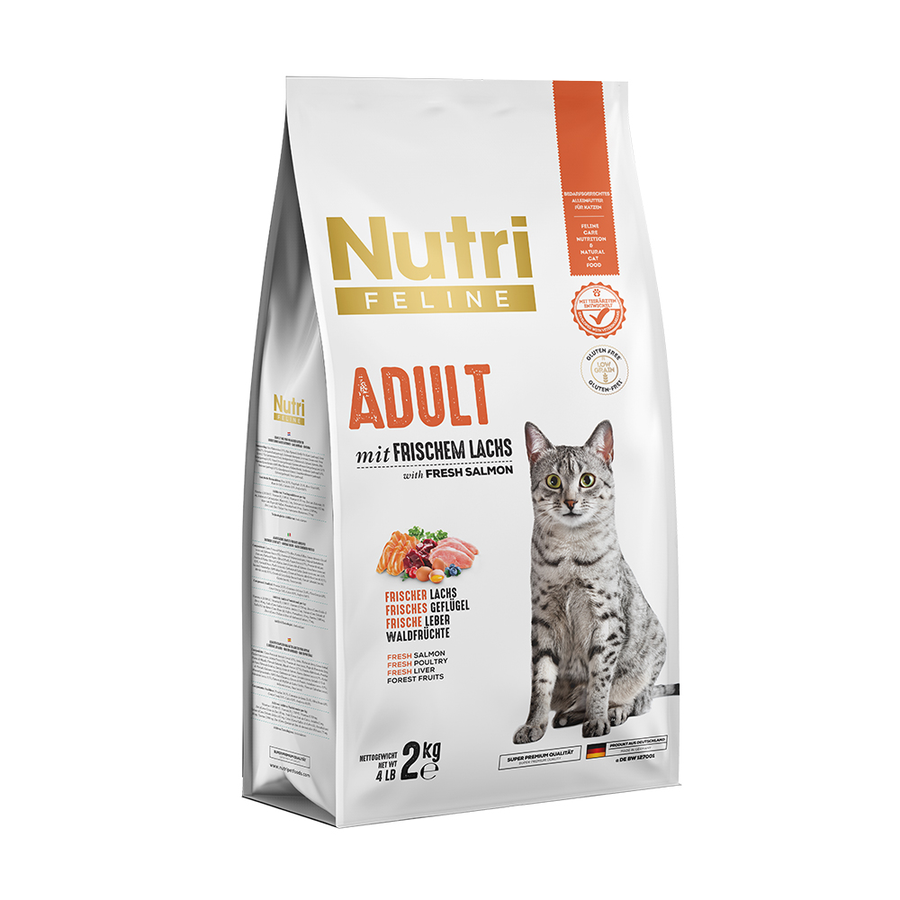Nutri Feline Adult 2 Kg Somonlu Düşük Tahıllı Yetişkin Kedi Maması