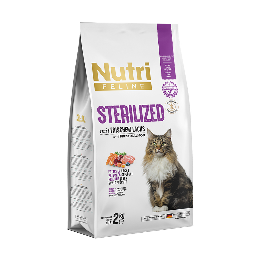 Nutri Feline Sterilised 2 Kg Somonlu Tahılsız Kısırlaştırılmış Kedi Maması