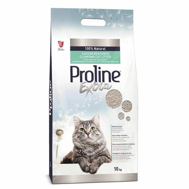 Proline Extra 10 KG İnce Taneli Topaklanan Bentonit Kedi Kumu