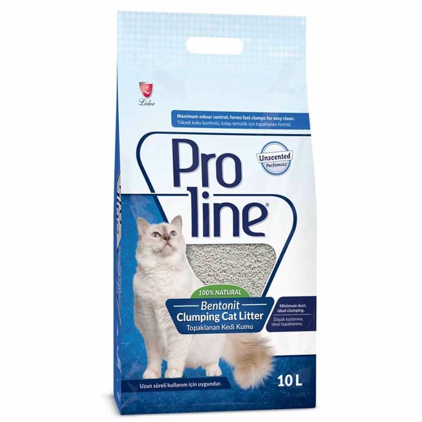 Proline Kokusuz 10 LT İnce Taneli Topaklanan Bentonit Kedi Kumu