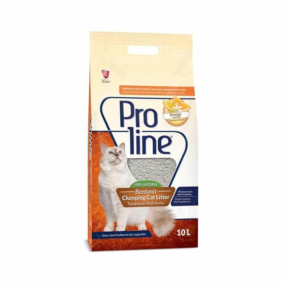 Proline Portakal Kokulu 10 LT İnce Taneli Topaklanan Bentonit Kedi Kumu