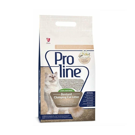 Proline Vanilya Kokulu 5 LT İnce Taneli Topaklanan Bentonit Kedi Kumu