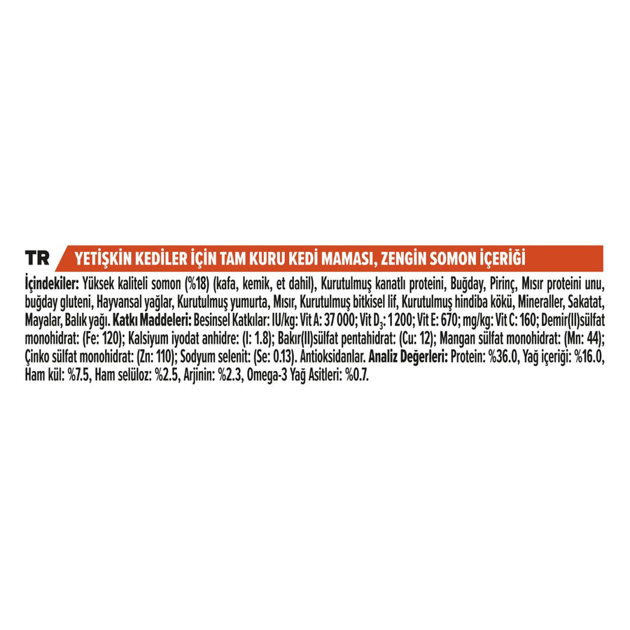 Purina Pro Plan Adult Salmon 1,5 Kg Somonlu Yetişkin Kedi Maması