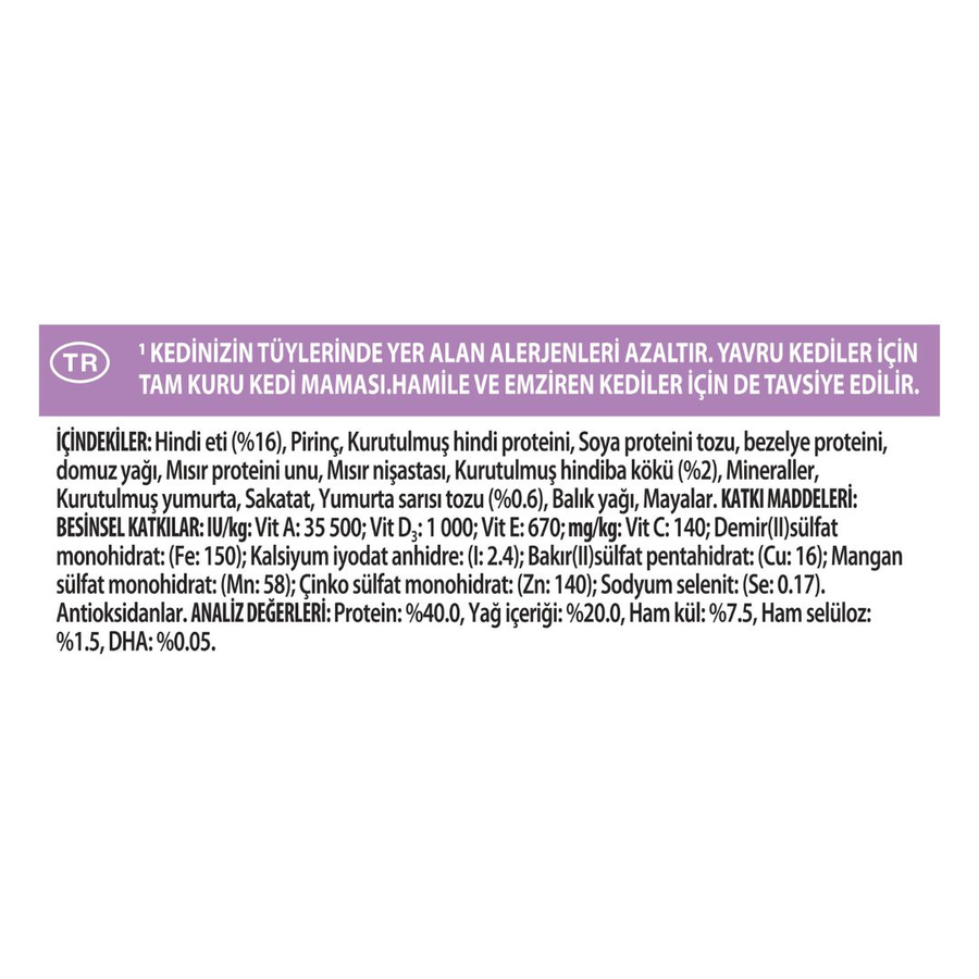 Purina Pro Plan LiveClear Kitten Turkey 1,4 Kg Hindili Yavru Kedi Maması