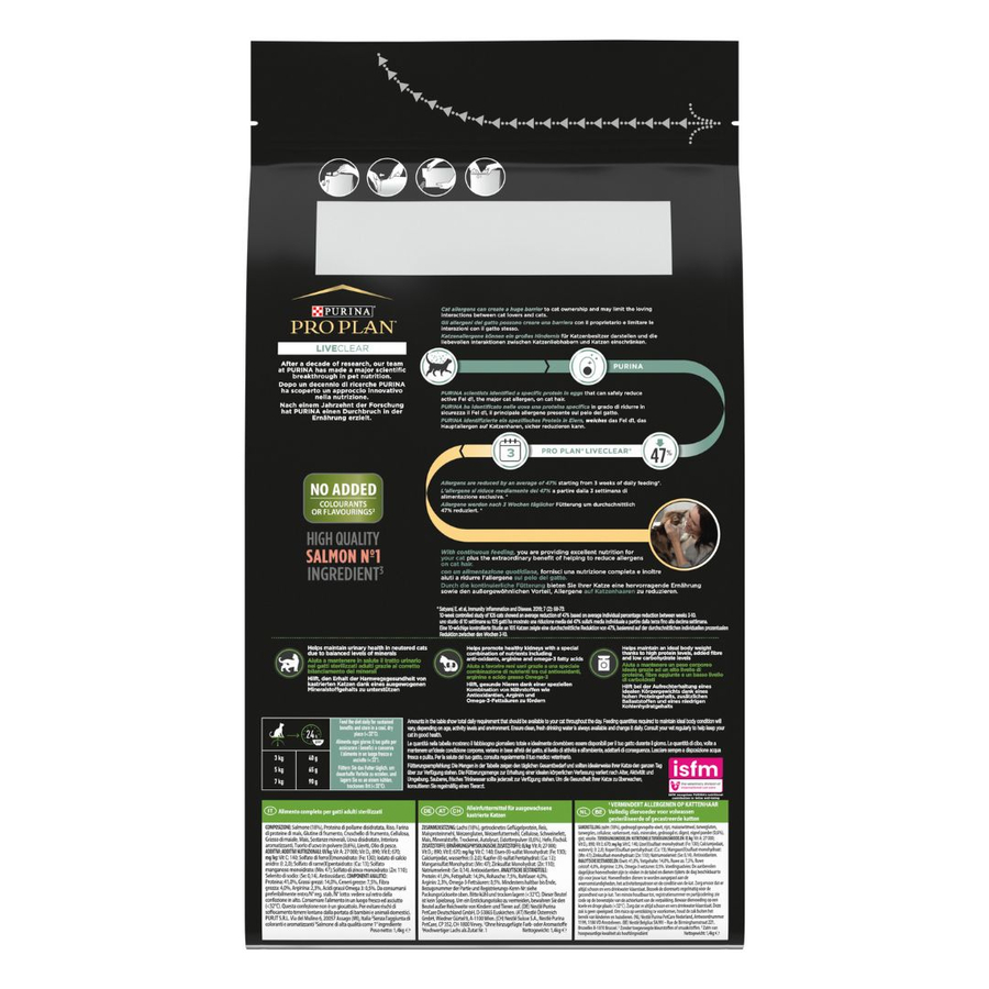 Purina Pro Plan LiveClear Sterilised Salmon 1,4 Kg Somonlu Kısırlaştırılmış Kedi Maması