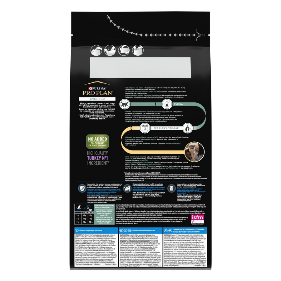 Purina Pro Plan LiveClear Sterilised Senior 7+ Turkey 1,4 Kg Hindili Kısırlaştırılmış Yaşlı Kedi Maması