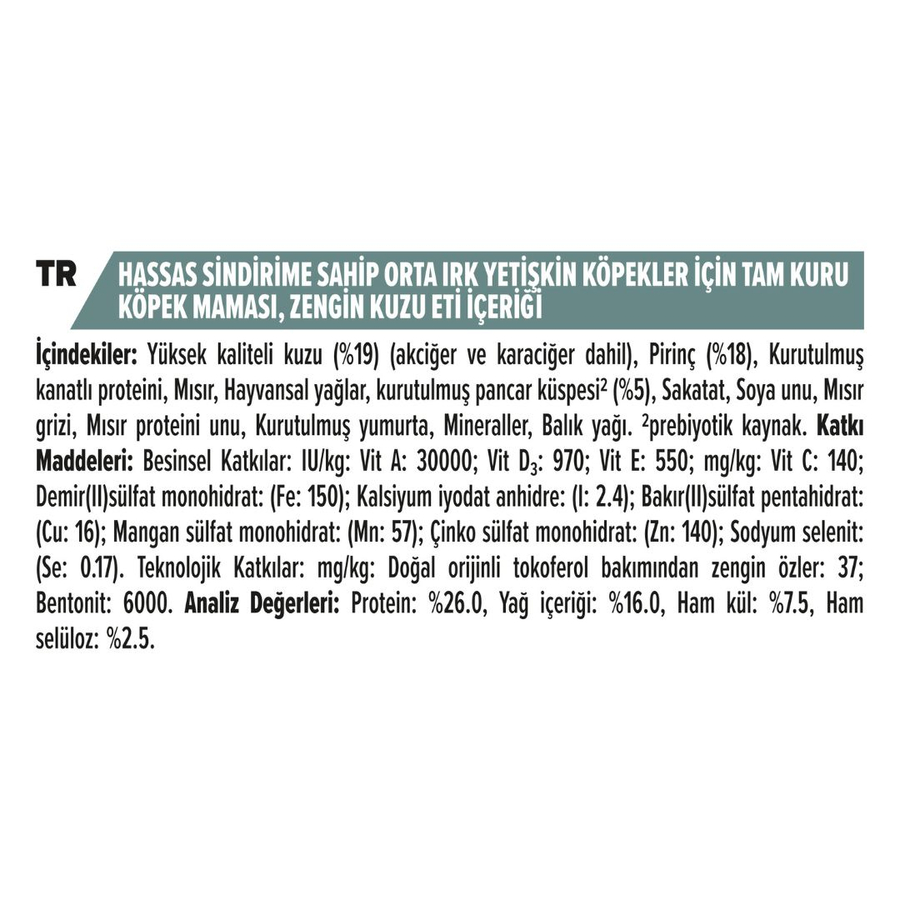 Purina Pro Plan Medium Adult Lamb 10 Kg Kuzu Etli Orta Irk Yetişkin Köpek Maması