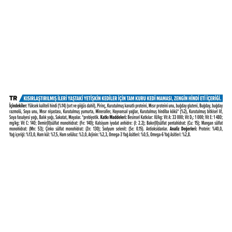 Purina Pro Plan Sterilised Senior 7+ Turkey 3 Kg Hindili Kısırlaştırılmış Yaşlı Kedi Maması