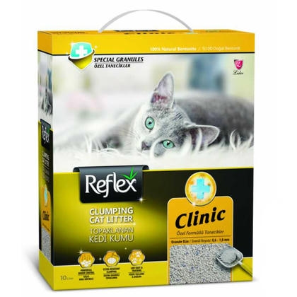 Reflex Klinik Özel Formüllü 10 LT İnce Taneli Topaklanan Bentonit Kedi Kumu