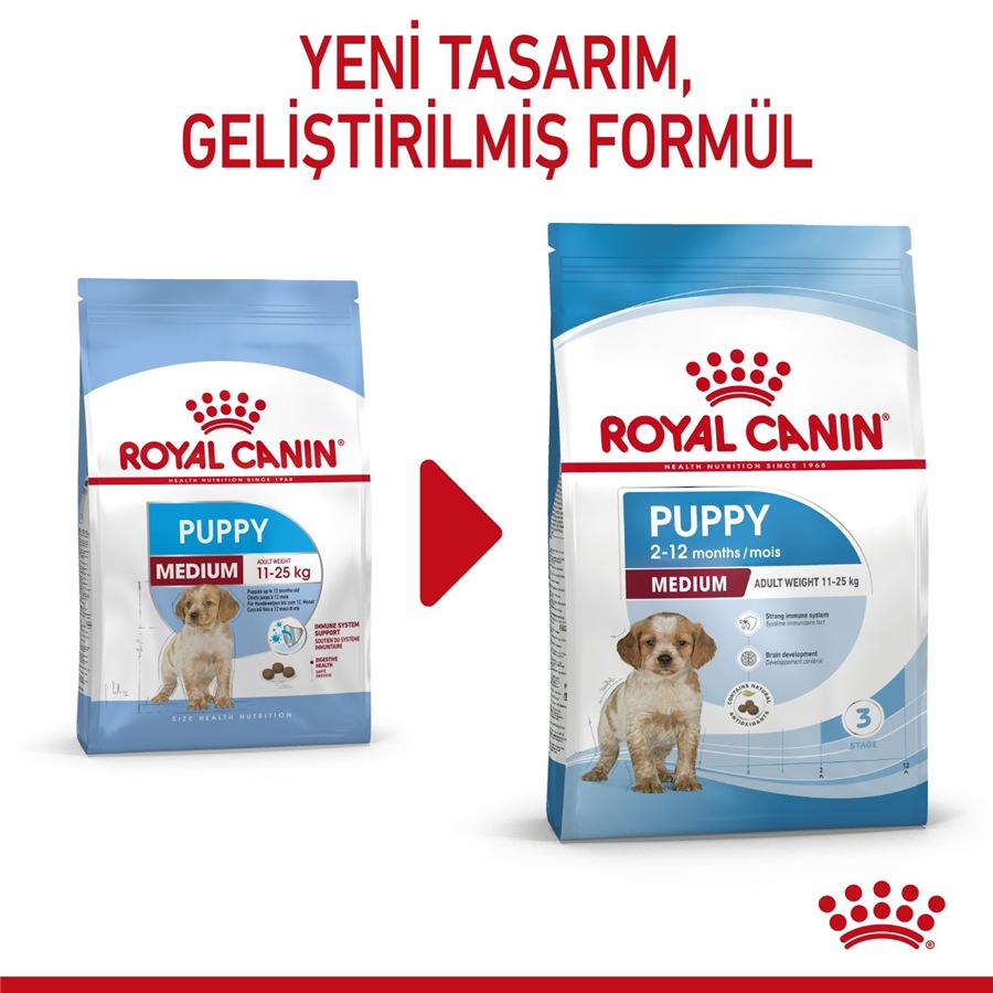 Royal Canin Medium Puppy 15 کیلوگرم غذای توله‌سگ نژاد متوسط