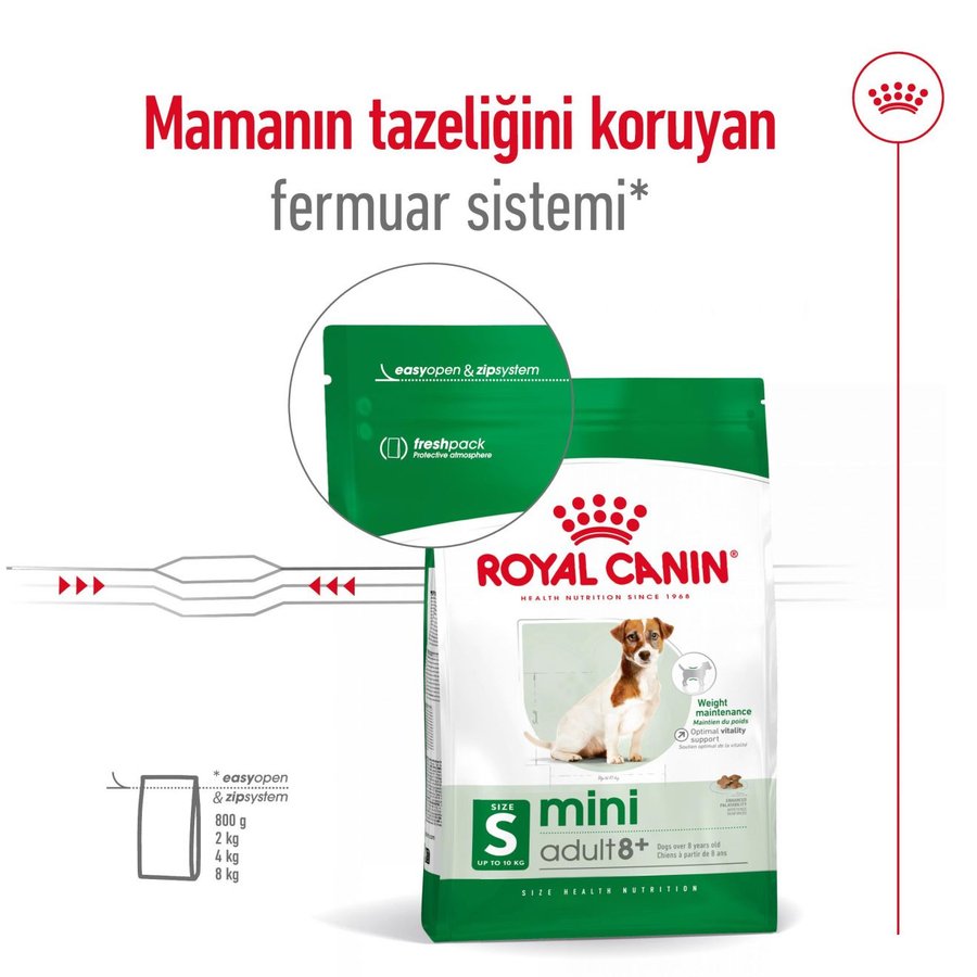 Royal Canin Mini Adult 8+ 2 کیلوگرم غذای سگ مسن نژاد کوچک