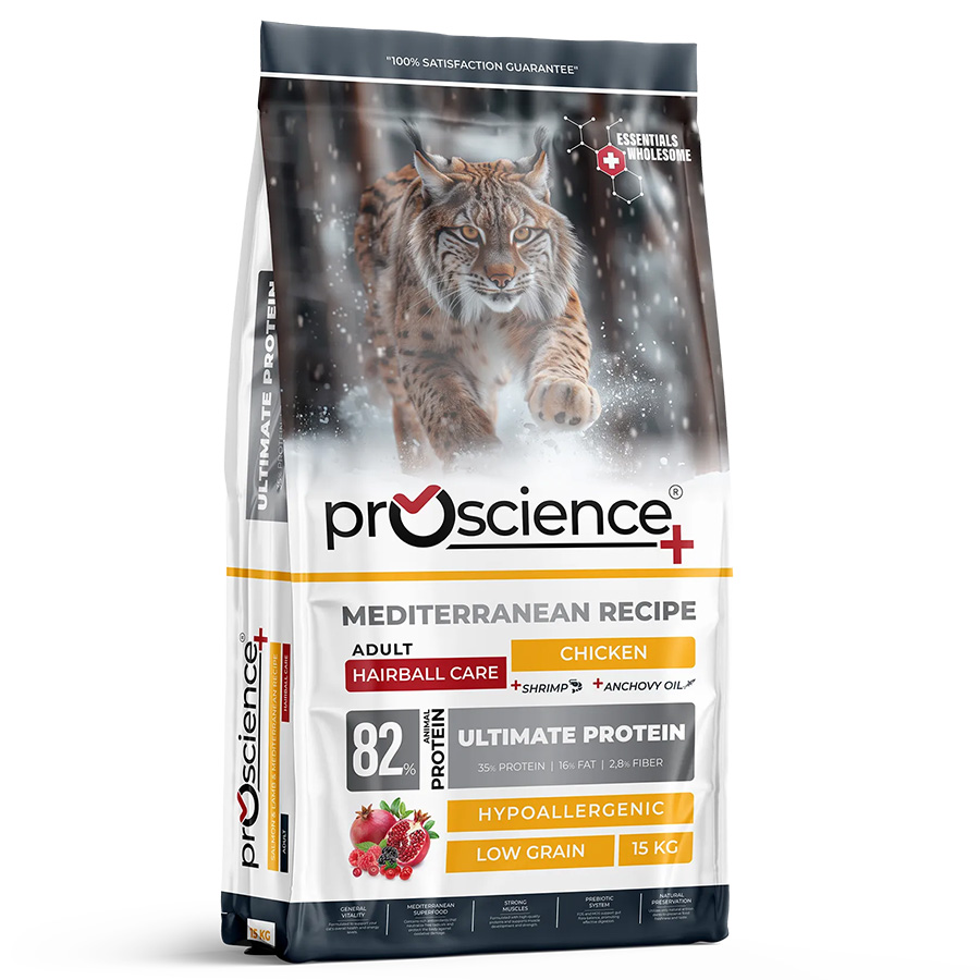 Pro Science Hairball Care Tavuklu Düşük Tahıllı Yetişkin 15 Kg Kedi Maması
