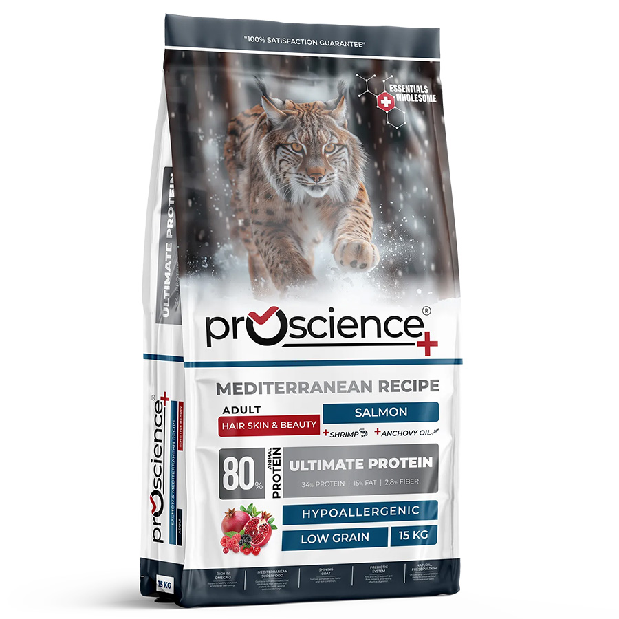Pro Science HypoAllergenic Düşük Tahıllı Somonlu Yetişkin 15 Kg Kedi Maması