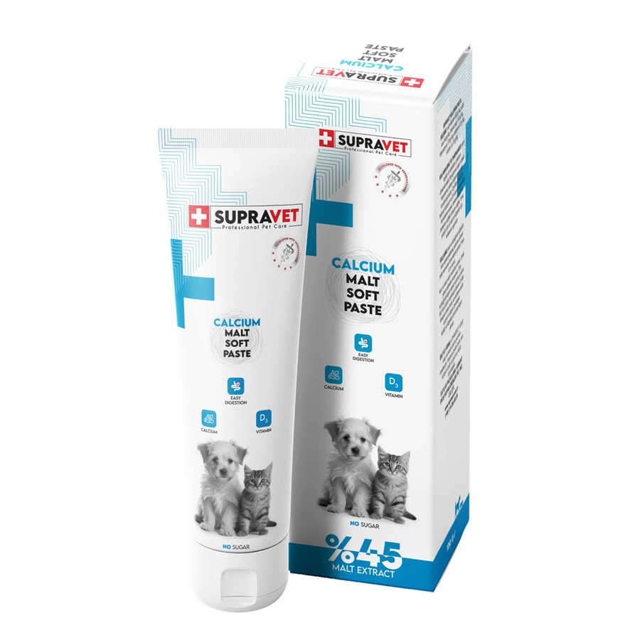 Supravet Calcium Kedi ve Köpekler İçin Kalsiyum Malt Paste 100 gr