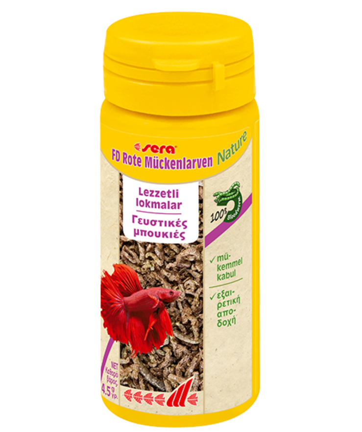 Sera FD Rote Mückenlarven Kankurdu Süs Balıkları için Yem 50 Ml