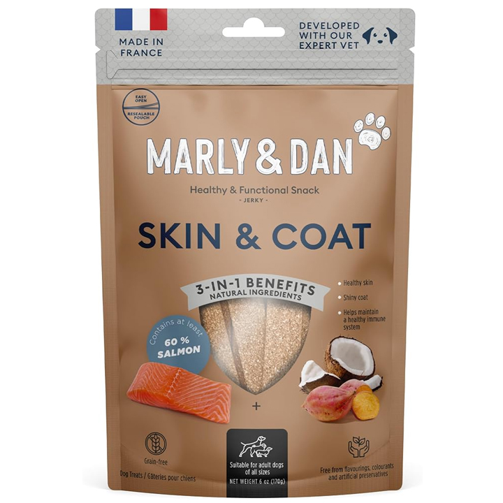 Marly & Dan Jerky Skin & Coat Tüy ve Deri Sağlığı Destekleyici Köpek Ödülü - 80g