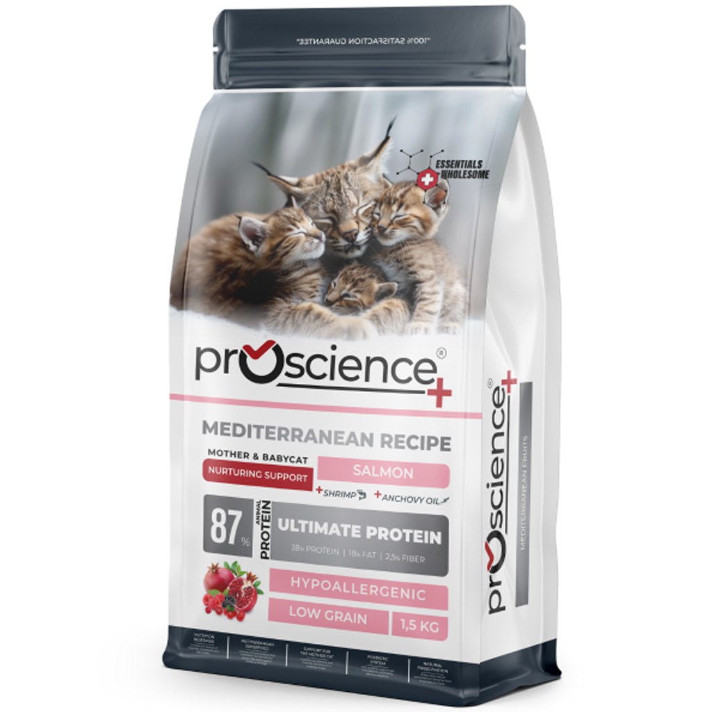 Pro Science Mother & Babycat Somonlu Düşük Tahıllı 1,5 Kg Kedi Maması
