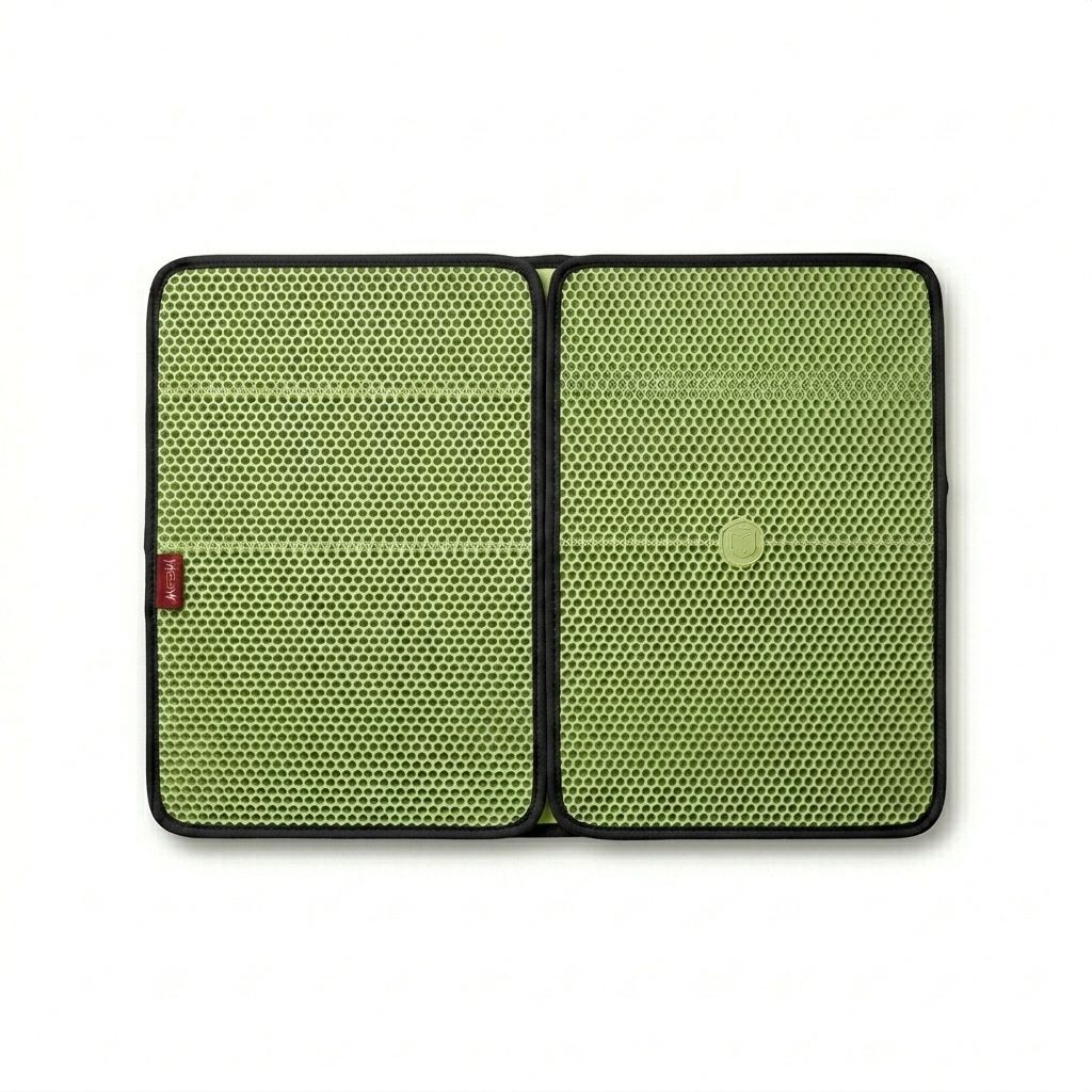 Teng İkili Elekli Kedi Kumu Paspası 60x 81 Cm (Açık Yeşil)