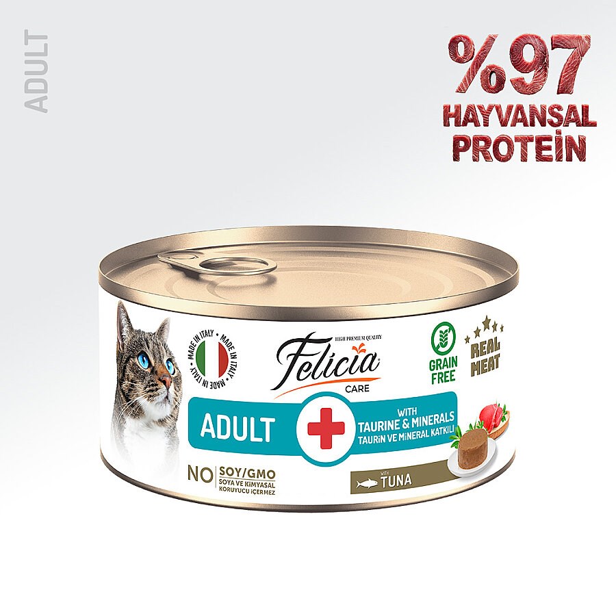Felicia خمیر تن ماهی کنسرو غذای گربه بالغ 85 Gr
