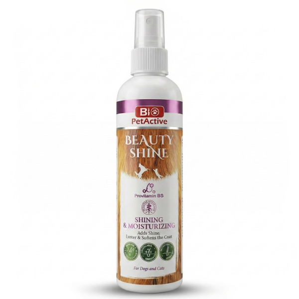Bio Petactive Beauty Shine Tüy Parlatıcı Kedi ve Köpek Spreyi 100 ml