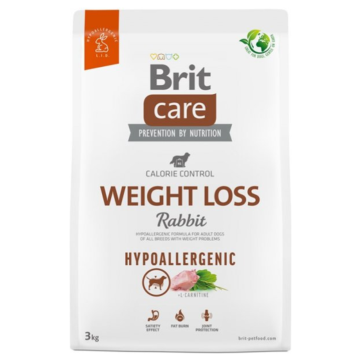 Brit Care Hypo-Allergenic Weight Loss Tavşan Etli Kilolu Köpek Maması 3KG