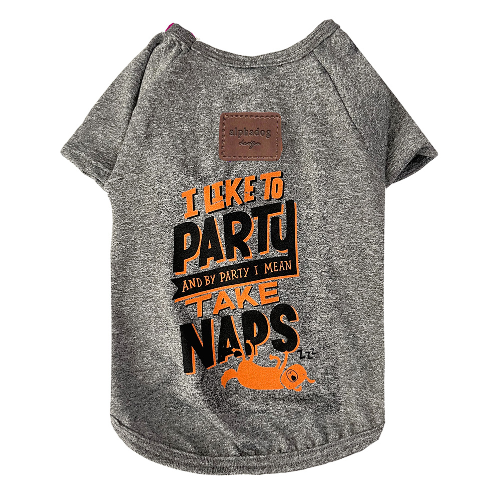 Alphadog Party Gri Köpek Tişörtü 4 Beden - [Large] (9-13 KG)