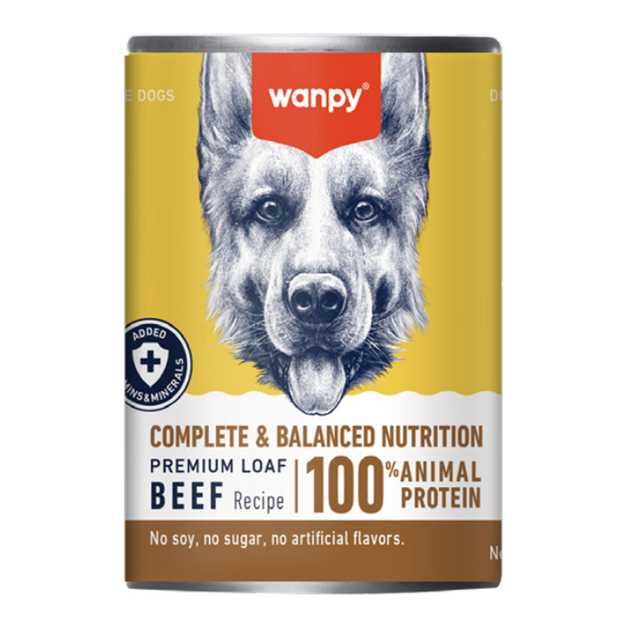 Wanpy Tahılsız Gerçek Et Köpek Konservesi Biftekli 375gr