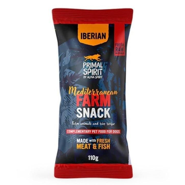 Primal Spirit Doğal Atıştırmalık Köpek Ödülü Akdeniz Çiftlik Hayvanlı 110 gr