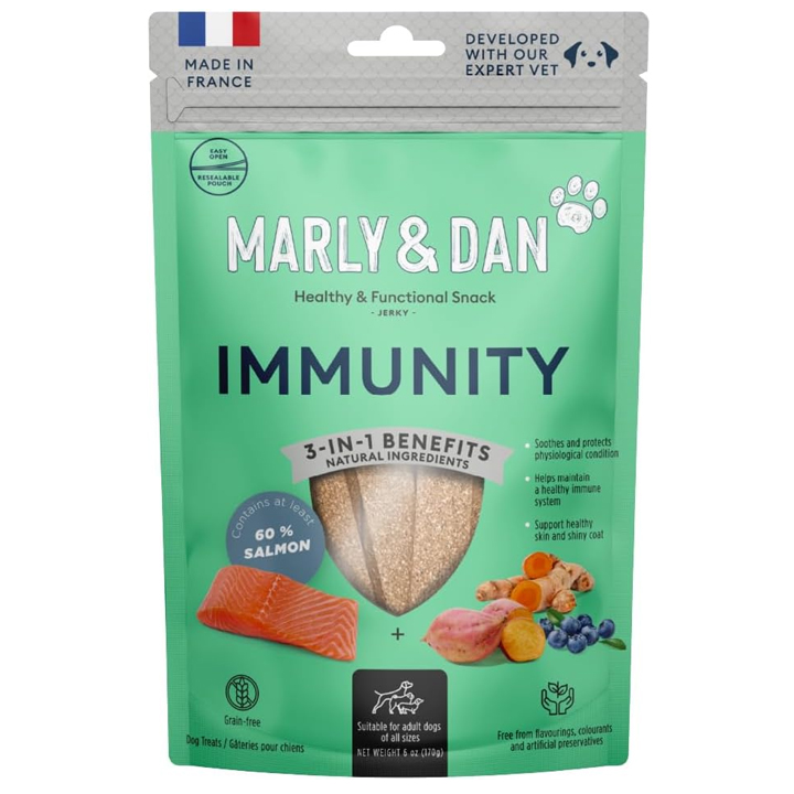 Marly & Dan Jerky Immunity Bağışıklığı Destekleyici Köpek Ödülü - 80gr