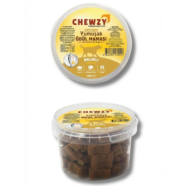 Chewzy Köpek İçin Balıklı Yumuşak Ödül Maması 130gr