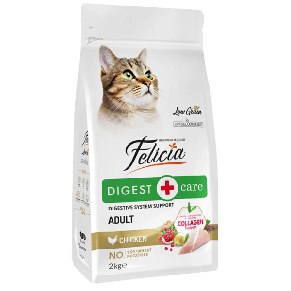 Felicia HypoAllergenic Kolajenli Tavuklu Az Tahıllı Yetişkin Kedi Maması 2KG