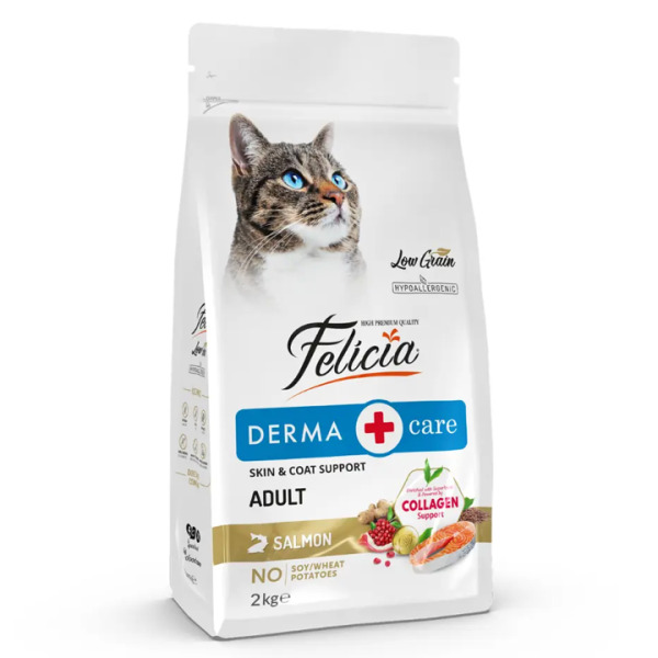 Felicia HypoAllergenic Kolajenli Somonlu Az Tahıllı Yetişkin Kedi Maması 2KG