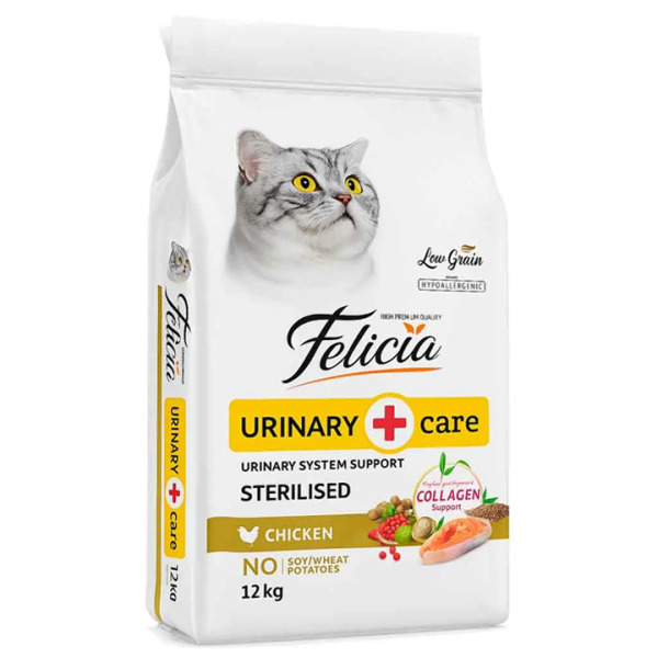 Felicia HypoAllergenic Kolajenli Tavuklu Az Tahıllı Kısırlaştırılmış Kedi Maması 12KG