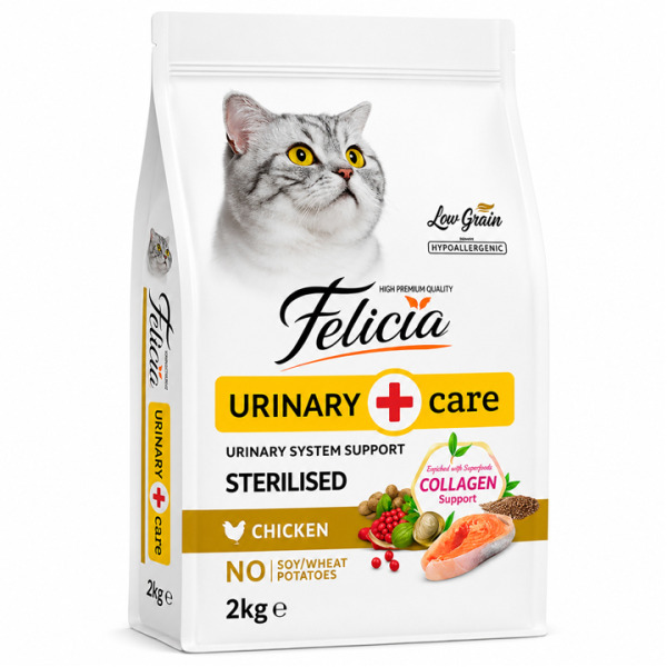 Felicia HypoAllergenic Kolajenli Tavuklu Az Tahıllı Kısırlaştırılmış Kedi Maması 2KG