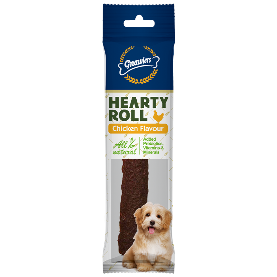 Gnawlers Hearty Roll استخوان تشویقیی سگ با مرغ 40 Gr