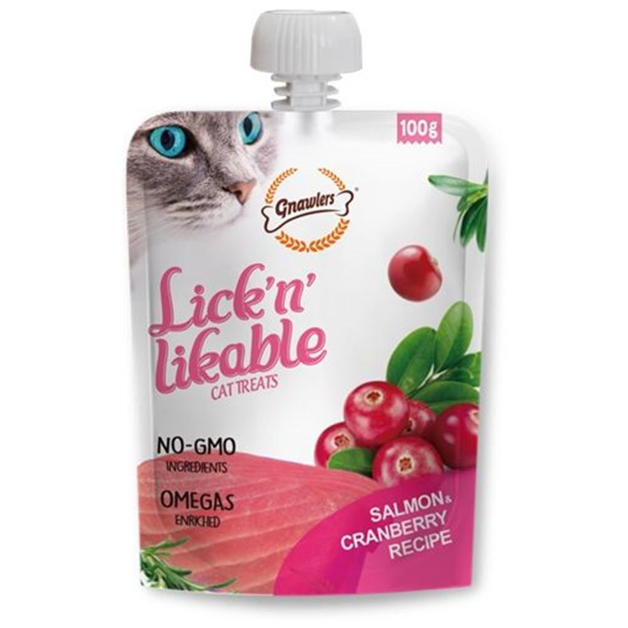 Gnawlers Kedi Ödülü Somonlu ve Kızılcıklı Krema 100 Gr
