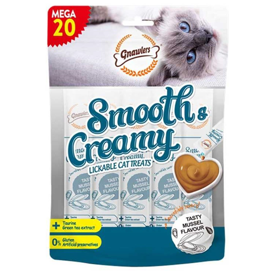 Gnawlers Smooth Creamy Midyeli Krema Kedi Ödülü 300 Gr 20 Li