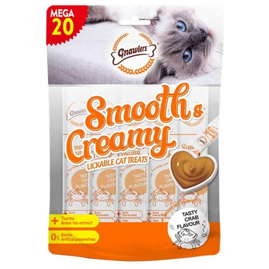 Gnawlers Smooth Creamy خرچنگ کرم گربه تشویقی 300 Gr 20-پک