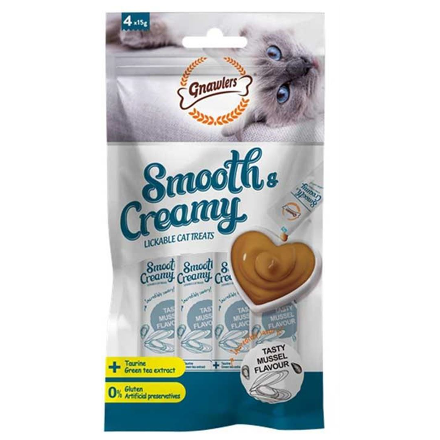 Gnawlers Ton Balığı ve Midyeli Krema Kedi Ödül Maması (4 x 15 g)