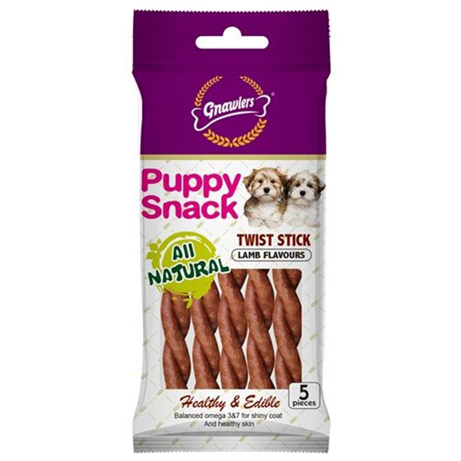 Gnawlers Twist Stick Kuzu Etli Köpek Ödülü 5'li Paket