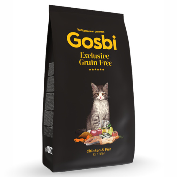 Gosbi Exclusive Tahılsız Tavuklu & Balıklı Yavru Kedi Maması 2KG