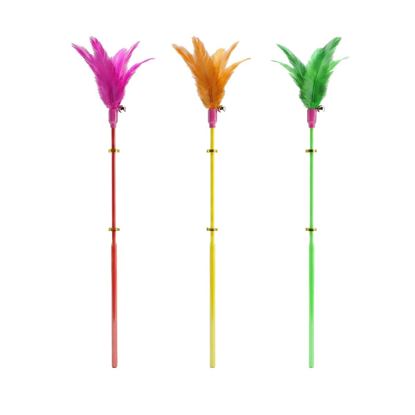 Catlife Kediler İçin Oyuncak Olta Zilli 40 Cm (Karışık Renklerde1 Adet)