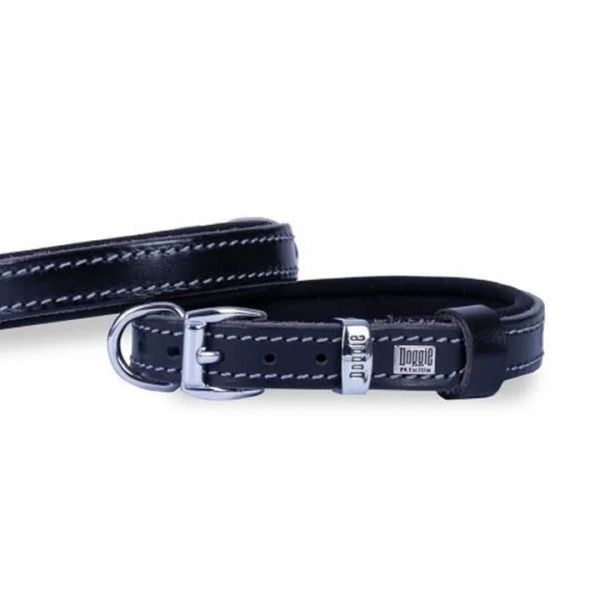 Doggie SBT-1510S Yumuşak Dokulu Sade Boyun Tasması Siyah