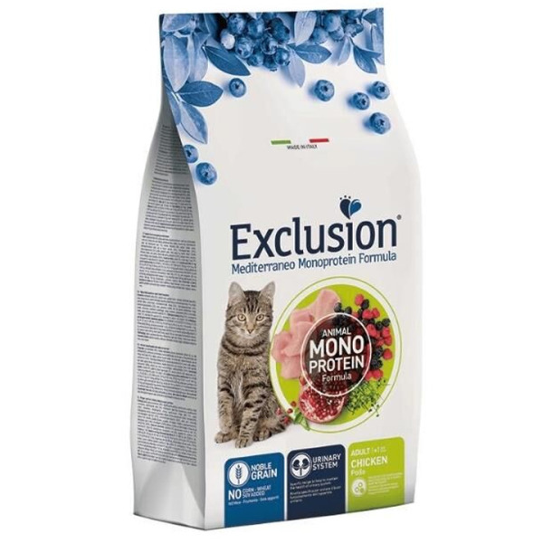 Exclusion Monoprotein Tavuklu ve Narlı Düşük Tahıllı Yetişkin Kedi Maması 12KG