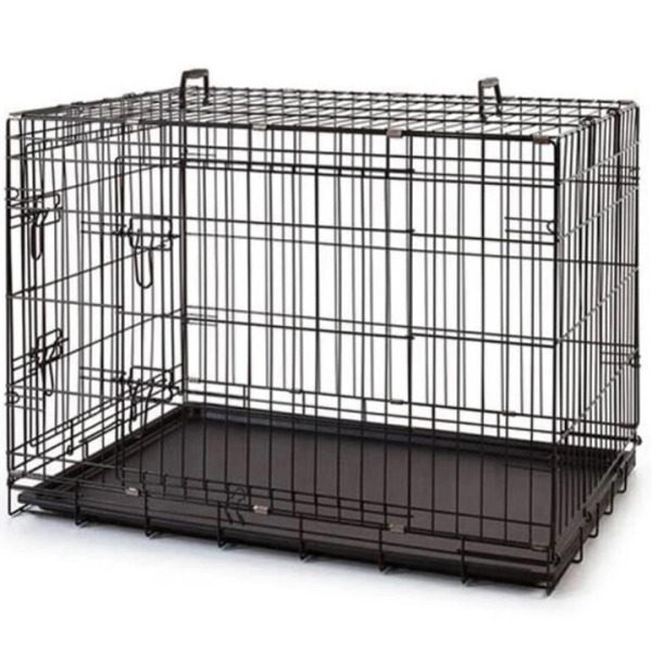 Katlanabilir Metal Kedi-Köpek Kafesi (Siyah) 77x47x55cm