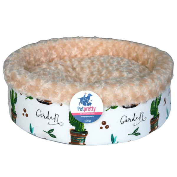 Petpretty Special Pelus Simit Yatak Bej 50x50x15 Cm