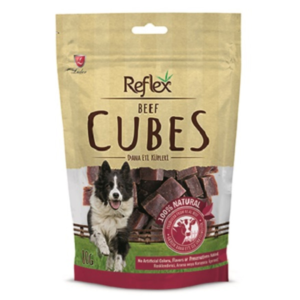 Reflex Biftek Dilim Küp Köpek Kurutulmuş Et Ödülü 80 gr