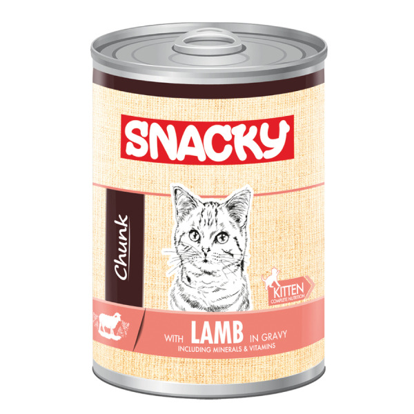 Snacky Parça Kuzu Etli Yavru Kedi Konservesi 400g