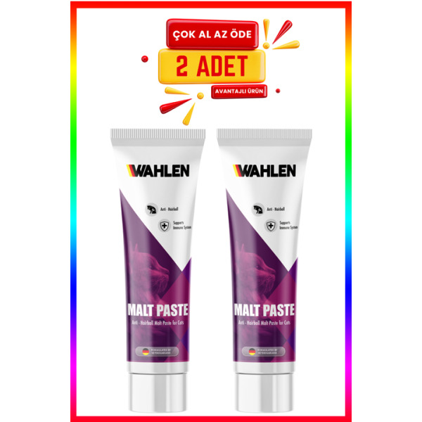 Wahlen Malte Paste Tüy Yumağı Kontrol Kedi Macunu 100 ml (2 Adet)