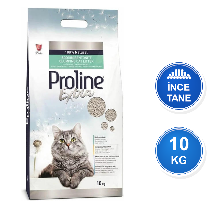 Proline Extra 10 KG İnce Taneli Topaklanan Bentonit Kedi Kumu
